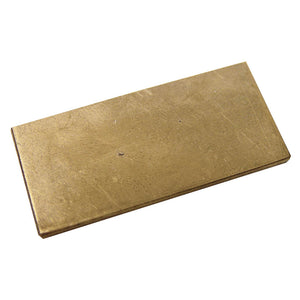 Praktikavimo plokštelė „Practice Plate, 25.4 x 50.8 mm, Half-Hard Brass“ (iš puskiečio žalvario)
