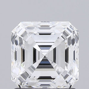 1.53 ct Asscher deimantas, vaizdas iš priekio