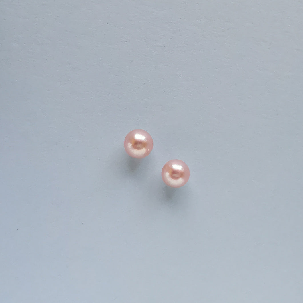 Gėlavandeniai perlai 4.0 mm, pora, natūralios persikų spalvos