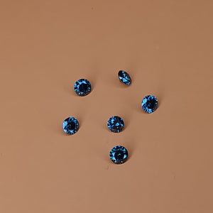 Natūralūs apdoroti mėlyni deimantai - 2.5-2.7 mm