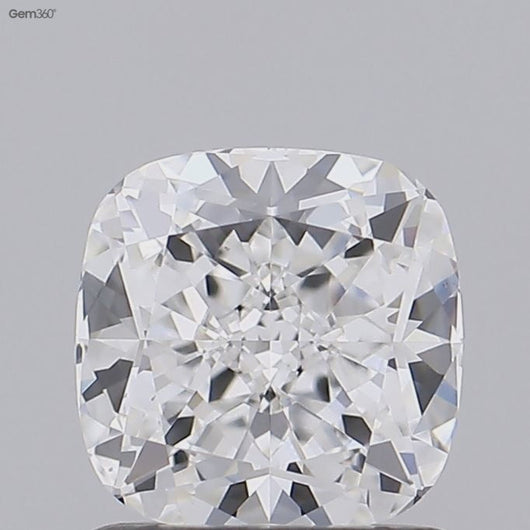 Laboratorinis cushion (pagalvėlės) formos deimantas, 5.8 mm, 1.06 ct E VVS2, video