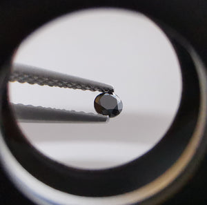 Natūralus juodas deimantas, 2.7 mm