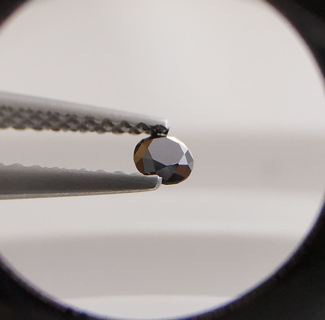 Natūralus juodas deimantas, 3.0 mm